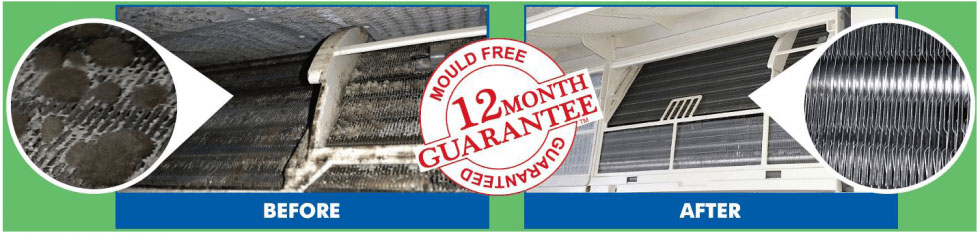 before and after air conditioning cleaner